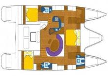 Privilege 495 : Cabin layout