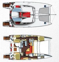 Deck and boat layout - Catana Catana 50, Used (2007) - France (Ref 92)