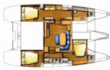 Boat layout - Lagoon Lagoon 420 owner version, Used (2008) - France (Ref 106)