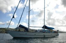 At anchor, Martinique - CNH Harfleur Steel ketch, Used (1978) - Martinique (Ref 310)