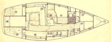 Boat layout - Jeanneau Espace 1300, Used (1983) - Martinique (Ref 314)