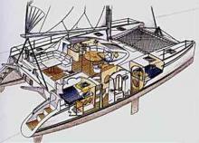 Boat layout - Catana Catana 411, Used (1995) - France (Ref 352)