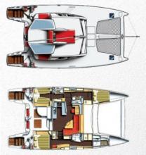 Boat layout - Catana Catana 50, Used (2007) - Martinique (Ref 446)