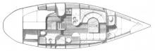 Deck layout - Beneteau First 41 S5, Used (1992) - Martinique (Ref 461)