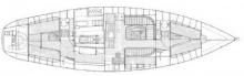 Boat layout - Amel Santorin Ketch, Used (1991) - Martinique (Ref 471)