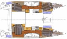 Boat layout - Fountaine Pajot Orana 44, Used (2008) - Martinique (Ref 479)