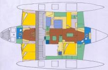 Trimaran de croisière : Boat layout