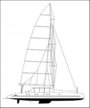 Taïti 75 : Sails plan