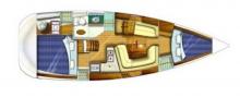 Boat layout - Jeanneau Sun Odyssey 35, Used (2002) - Martinique (Ref 223)