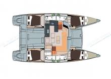 Hélia 44 quatuor : Cabins layout