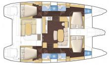 Lagoon 421 : Cabins layout