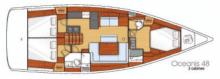 Oceanis 48 : Boat layout