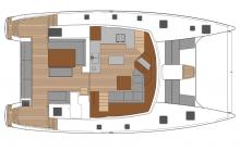 Saba 50 Maestro : Saloon and cockpit laout